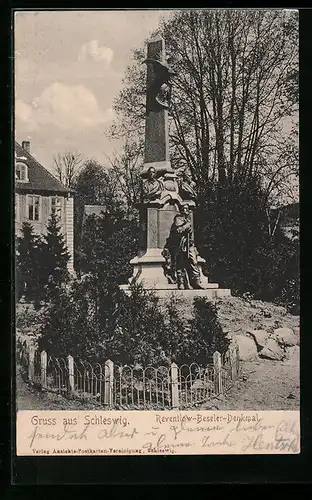 AK Schleswig, Reventlow-Beseler-Denkmal