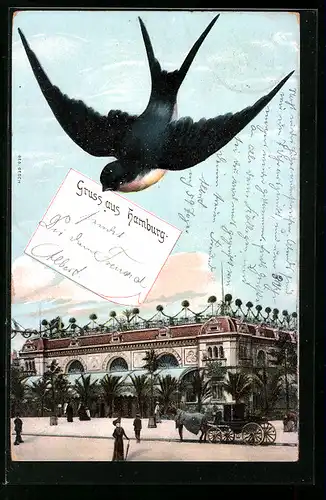 AK Hamburg, Strassenpartie bei Schönwetter