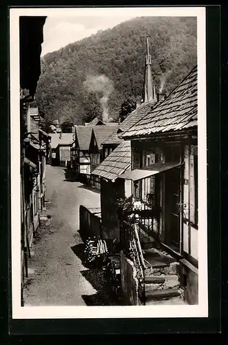 AK Ilfeld /Südharz, Blick in die Burgstrasse