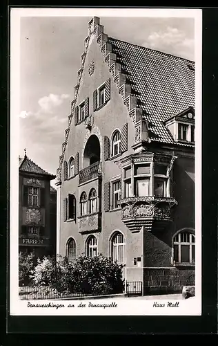 AK Donaueschingen, Haus Mall bei Schönwetter
