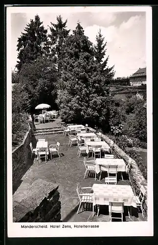 AK Manderscheid /Eifel, Hotel Zens, Hotelterrasse