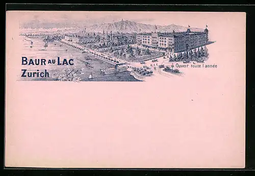 Lithographie Zürich, Hotel Baur au Lac