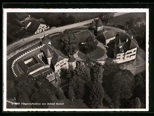 AK Hallwil, Fliegeraufnahme vom Schloss