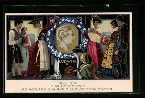 AK Zum Gedächtnis an Weiland S. M. König Ludwig II. von Bayern