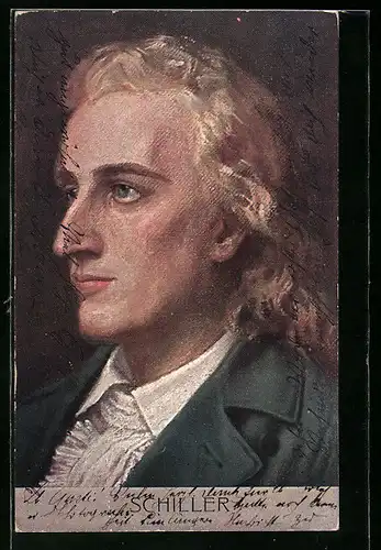 Künstler-AK Portrait von Schiller