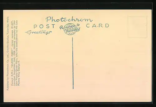 AK Passagierschiff RMS Queen Mary