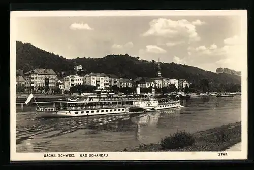 AK Bad Schandau, Dampfer Dresden