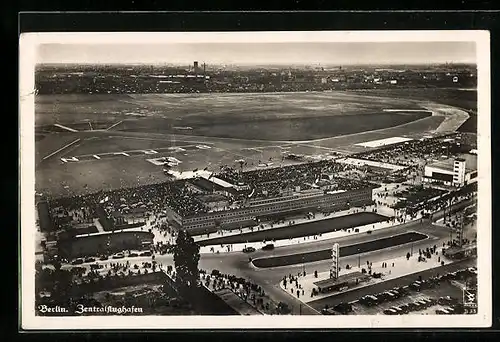 AK Berlin, Zentralflughafen, Fliegeraufnahme