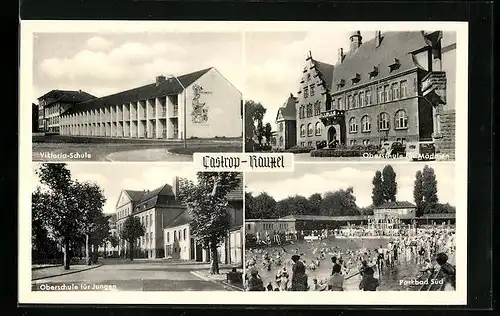 AK Castrop-Rauxel, Viktoria Schule, Parkbad Süd & Oberschule für Mädchen