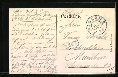 AK Passau, am Innquai mit Booten