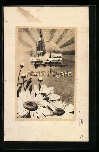 AK Alt-Frankfurt, Grusskarte mit Dom