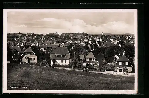 AK Donaueschingen, Teilansicht aus der Vogelschau