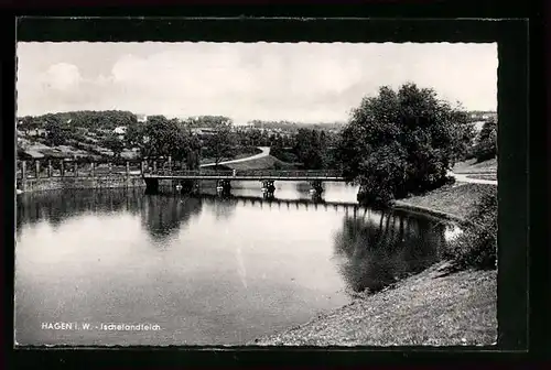 AK Hagen, Ischelandteich mit Umgebung