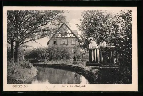 AK Gütersloh, Partie im Stadtpark