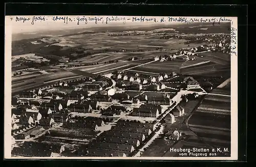 AK Heuberg-Stetten, Ortsansicht vom Flugzeug aus