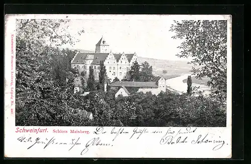 AK Schweinfurt, Blick auf Schloss Mainberg