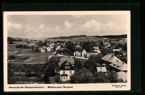 AK Steinigtwolmsdorf, Ortsansicht, Mittellausitzer Bergland