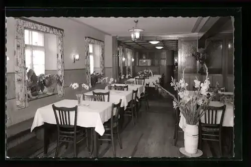 AK Ödsbach, Innenansicht v. Gasthof grüner Baum