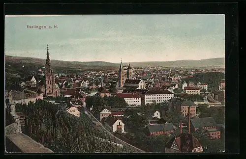 AK Esslingen a. N., Blick auf die Stadt