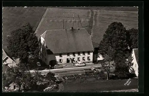 AK Sommerau b. St. Georgen, Paul Rombach Gasthaus Schützen aus der Vogelschau