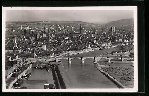 AK Würzburg, Blick vom Steinberg auf die Stadt