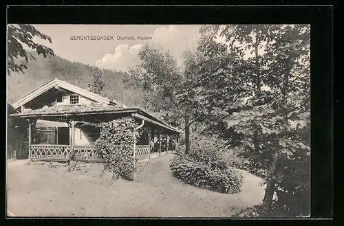 AK Berchtesgaden, Blick auf Gasthaus Dietfeld