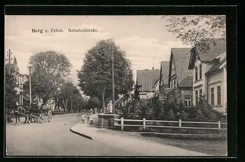 AK Burg a. Fehm., Partie in der Bahnhofstrasse
