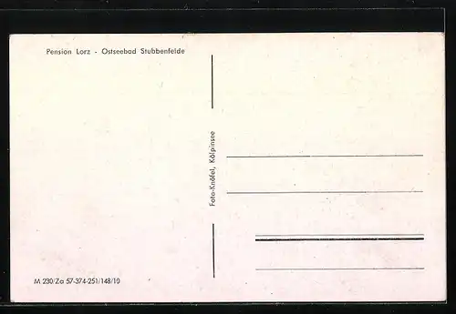 AK Stubbenfelde, Pension Lorz bei Schönwetter