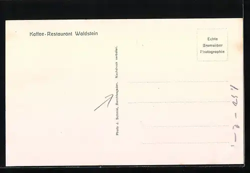 AK Berchtesgaden, Kaffee-Restaurant Waldstein
