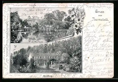 AK Barmstedt, Waldburg, Partie an Rantzau