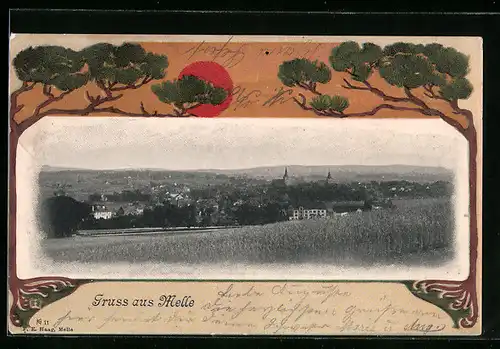 AK Melle, Totalansicht mit Umland
