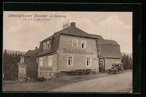 AK Neustadt am Rennsteig, Hotel Waldhaus bei Schönwetter
