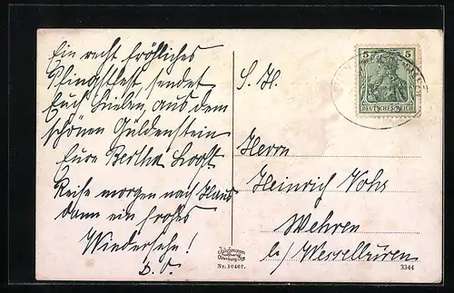 AK Lensahn i. Holst., Ortspartie mit Postamt