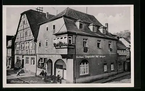 AK Obernburg am Main, Gasthaus u. Metzgerei Bayrischer Hof