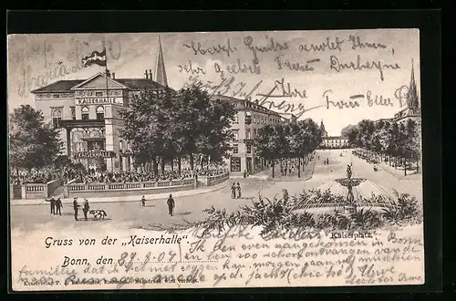 AK Bonn, Gasthof Kaiserhalle am Kaiserplatz
