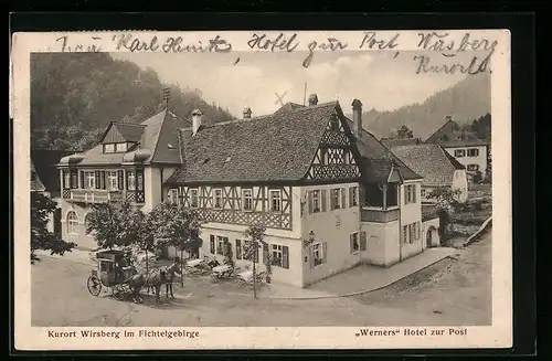 AK Wirsberg / Fichtelgebirge, Werners Hotel zur Post