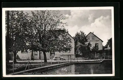 AK Ebersgöns /Kreis Wetzlar, Gasthaus zum Löwen von Karl Seip