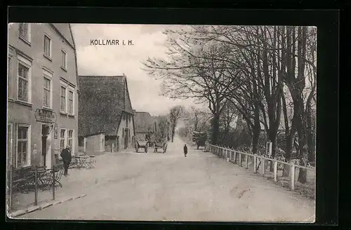 AK Kollmar i. H., Strassenpartie mit Gasthof