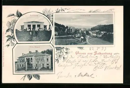 AK Falkenberg, Teilansicht, Villa Brandt, Karlsburg