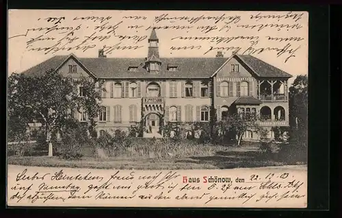 AK Berlin-Zehlendorf, Blick auf Haus Schönow