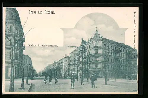 AK Rixdorf, Kinder in der Kaiser Friedrichstrasse