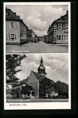 AK Marktleuthen, Markt und Kirche, Kirchenlamitzer Strasse