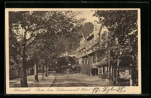 AK Herrenalb, Partie beim Schwarzwald-Hotel