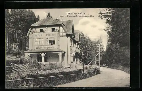 AK Friedrichroda, Hotel u. Pension Schauenburgmühle