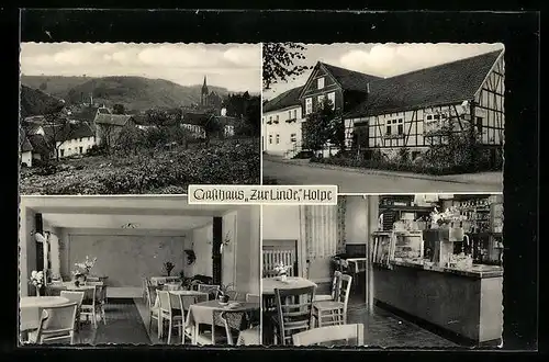 AK Holpe (Kreis Oberberg), Gasthaus Zur Linde, Innenansicht