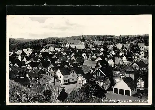 AK Freudenberg /Krs. Siegen, Teilansicht mit Kirche