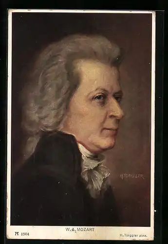 Künstler-AK Porträt von Wolfgang Amadeus Mozart