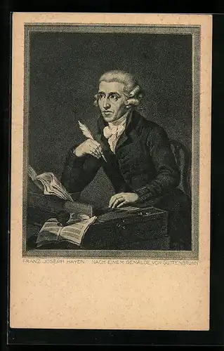 Künstler-AK Portrait Franz Joseph Haydn