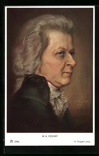 Künstler-AK Komponist Wolfgang Amadeus Mozart
