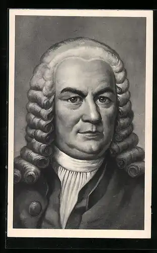 AK Johann Sebastian Bach, Portrait des Komponisten